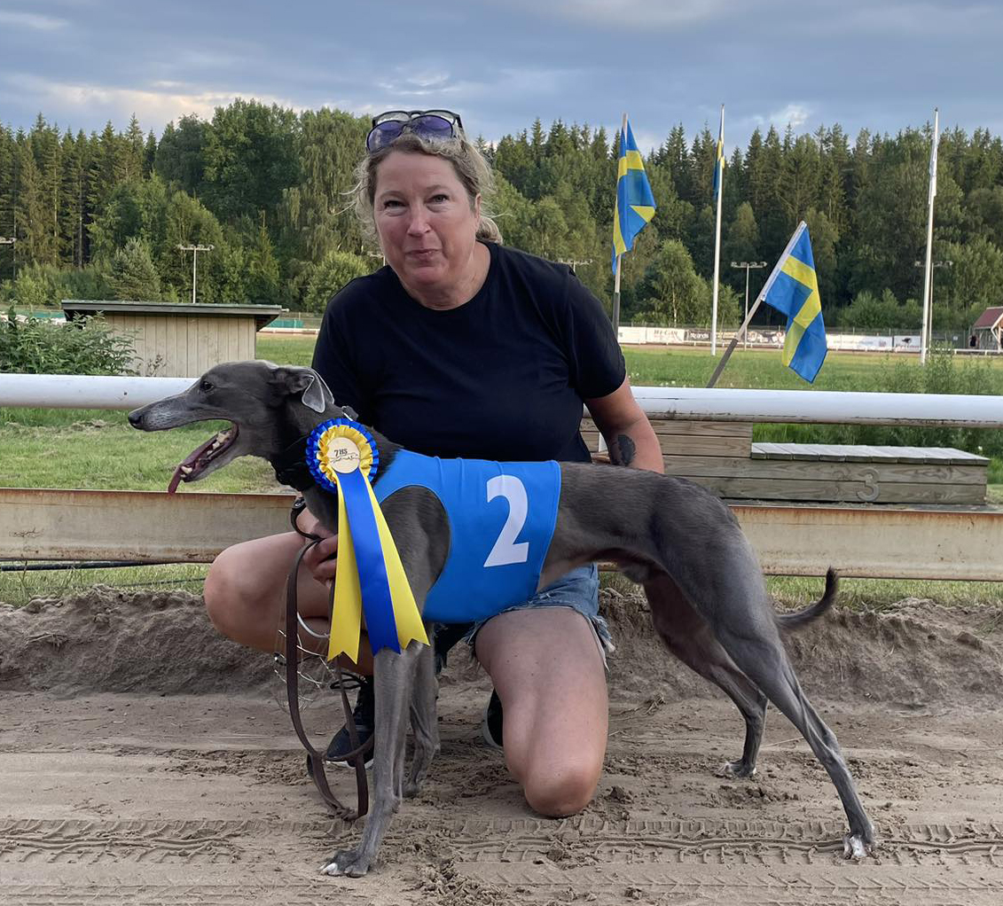 Vinnare lopp 10 SM Whippet Sprint/Veteran Tidskval: HM Galearis