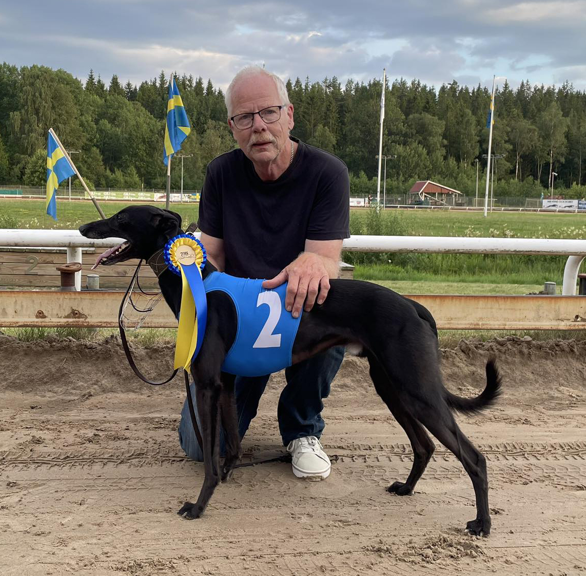Vinnare lopp 11 SM Whippet Sprint/Veteran Tidskval: HM Black Jade
