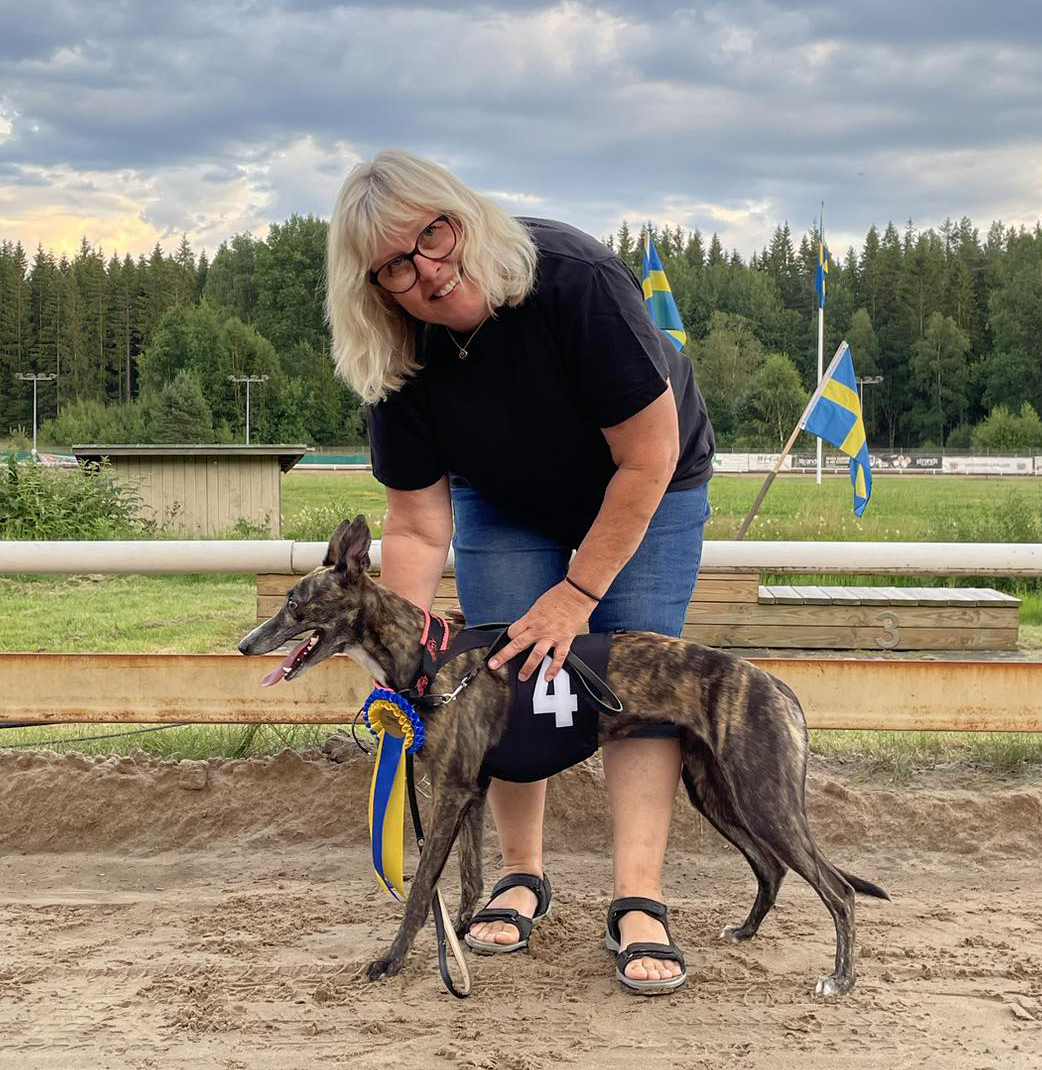 Vinnare lopp 12 SM Whippet Sprint/Veteran Tidskval: Pink Lady